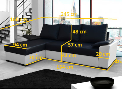 Multifunktion Bettfunktion Bettkasten Schlafsofa Ecksofa Couch Sofas Sofa