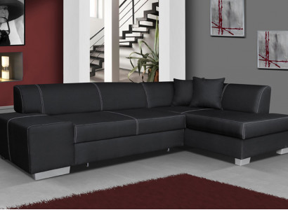 Design Ecksofa Schlafsofa Bettfunktion Couch Sofas Leder Textil Polster Neu