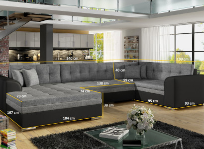 Gäste Zimmer Wohnzimmer Polster Schlafsofa Bettfunktion Sofa Couchen