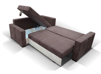 Design Schlafsofa Sofa Polster Wohnzimmer Ecksofa Couch Textl Stoff Garnitur