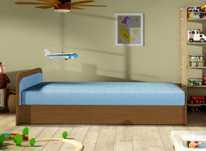 Modernes Kinderbett Betten Textil Holzbett Bett Schlafsofa Kinderzimmer Neu