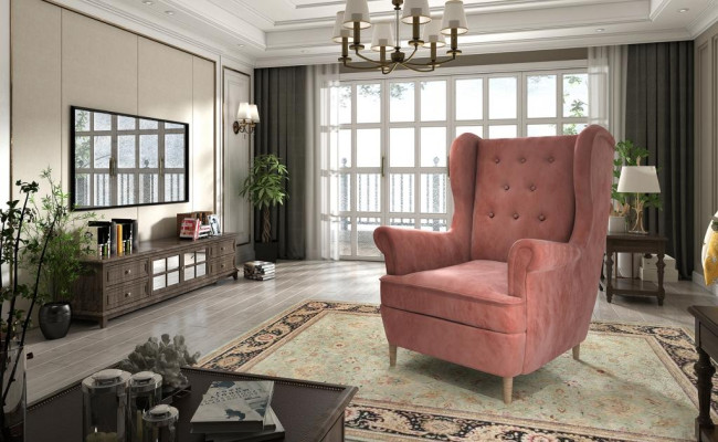Couch Sofa Sessel Design Sitzer Leder Lounge Club Polster Luxus Ohren