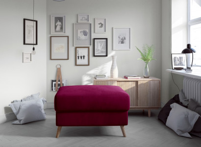 Hocker Pouf Sofa Polster Beistellhocker Fußhocker Ottomane Möbelhocker Pink