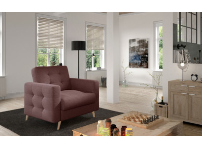 Sessel Designer Stuhl Polster Relax Stoff Textil Lounge Neu Fernseh 1 Sitzer