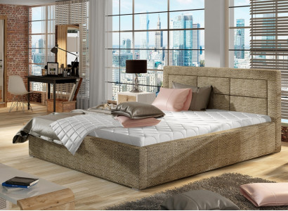 Designer Bett Schlafzimmer Betten Textil Deko Hotel Luxus Polster Robustes