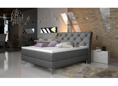 Designer Bett Schlafzimmer Betten Textil Hotel Polster Chesterfield Boxspring