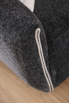 Sofa 3 Sitzer Luxus Wohnzimmer Möbel Stoff Couchen Dreisitzer grau Neu