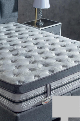 Schlafzimmer Set Grau Bett Design Modern Luxus 2x Nachttische 3 tlg