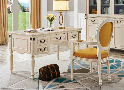 Schreibtisch Sessel Office Klassische Büro Möbel Einrichtung Tisch 2tlg. Set Neu