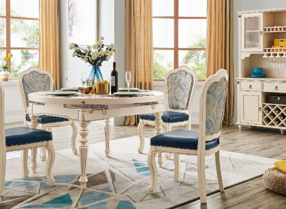 Klassische Esszimmer Garnitur Tisch mit 4 Stühlen Set Stuhl Gruppe Tische 5tlg