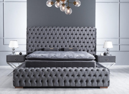 Nachttisch Grau Beistelltisch Tisch Holz Tische Möbel Nachttische Schlafzimmer