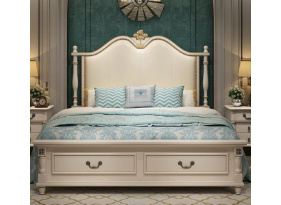 Bett Polster Design Luxus Doppel Hotel Betten Königliches Barock Holz Möbel Neu