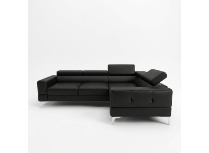 Multifunktion Sofa Couch Eckpolsterung Wohnzimmer L-Form Schwarz Modern Luxus