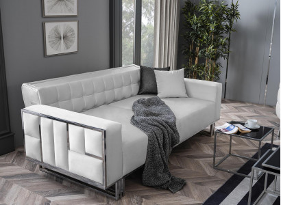 Verstellbare Multifunktion Couch Sofa Zweisitzer Couchen Design Sofas Weiß