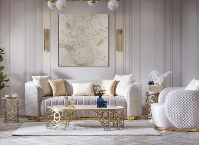 Luxus Sofa Couch 3+1 Möbel Couchen Sofagarnitur Chesterfield 2tlg.