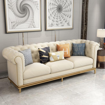 Klassischer Dreisitzer Sofa 3 Sitzer Design Chesterfield Italienische Stil