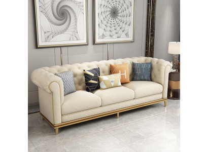 Klassischer Dreisitzer Sofa 3 Sitzer Design Chesterfield Italienische Stil