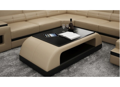 Sofatisch Glas Design Kaffee Tisch Wonzimmer Leder Couch Beistell Sofa Tische