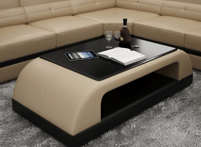 Sofatisch Glas Design Kaffee Tisch Wonzimmer Leder Couch Beistell Sofa Tische