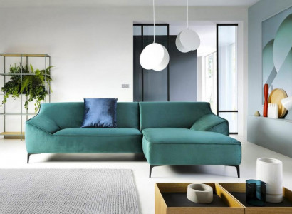 Design Ecksofa L-form Modern Sofas Stoff Textil Couch Wohnlandschaft Sofa Samt