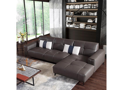 Design Esk Ecksofa L-form Modern Sofas Ledersofa Couch Sofa Sitz Wohnlandschaft