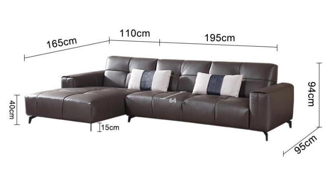 Design Esk Ecksofa L-form Modern Sofas Ledersofa Couch Sofa Sitz Wohnlandschaft