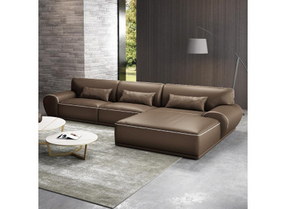Design Eck Ecksofa L-form Modern Sofas Ledersofa Wohnlandschaft Sitz Sofa