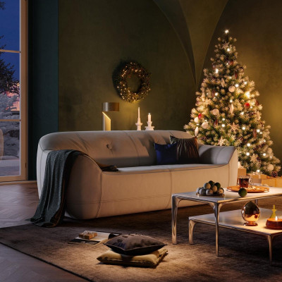 Moderner Dreisitzer Sofa 3 Sitzer Couchen Dreisitzer Polster Luxus Sofas Braun