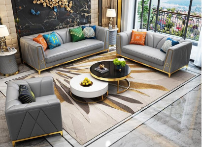 Sofagarnitur Polster Sitz Garnituren 2tlg. Set 3+2 Sitzer Neu Couch Ledersofa