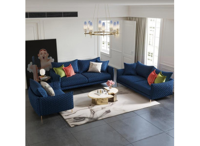 Ledersofa Couchgarnituren Sitz Polster Sofa Chouch Garnitur 3+2+1 Leder Stoff