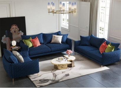 Ledersofa Couchgarnituren Sitz Polster Sofa Chouch Garnitur 3+2+1 Leder Stoff