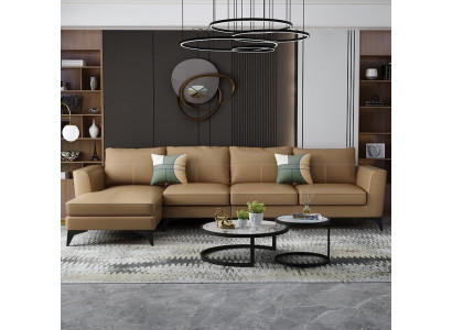 Design Esk Ecksofa L-form Modern Sofas Ledersofa Couch Sitz Wohnlandschaft Sofa