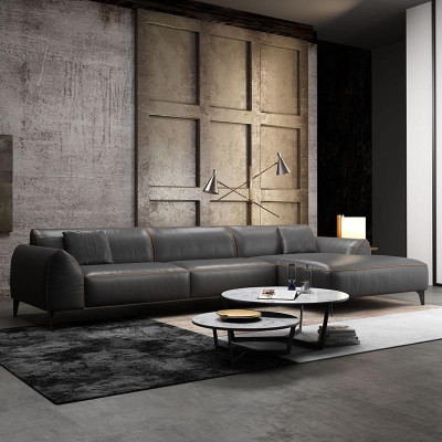 Wohnlandschaft Couch Polster Textil Leder Stoff Sitz Garnitur Eck Ecksofa L-Form