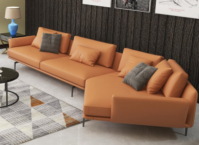 Ecksofa L-Form Stoff Couch Wohnlandschaft Garnitur Design Modern Sofa Trapez Neu