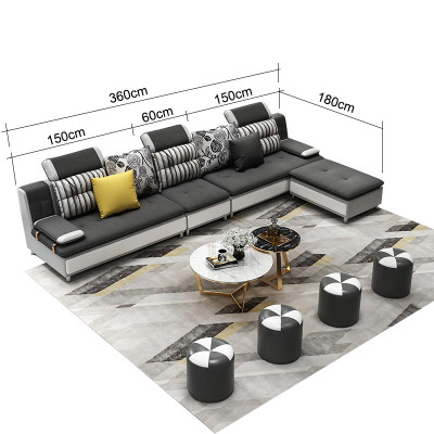 Wohnlandschaft Ecksofa L-Form Modernes Sofa Ledersofa Ecksofa Polster
