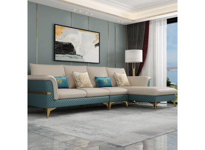 Design Ecksofa L-form Modern Sofas Ledersofa Couch Wohnlandschaft Modernes Sofa