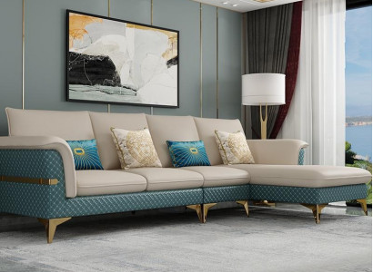 Design Ecksofa L-form Modern Sofas Ledersofa Couch Wohnlandschaft Modernes Sofa