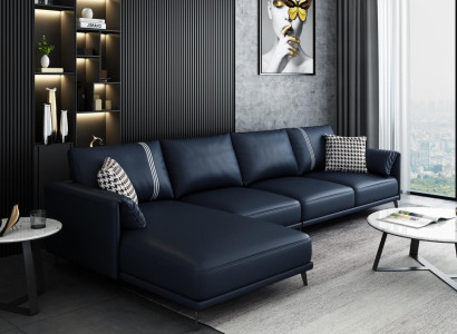 Hochwertige Eckcouch Wohnlandschaft Ecksofa L-Form Leder Couch Garnitur Sofa Neu