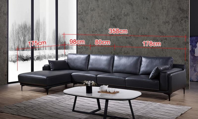 Sofa Design Ecksofa LForm Ledersofa Couch Wohnlandschaft Garnitur Moderne Sofas