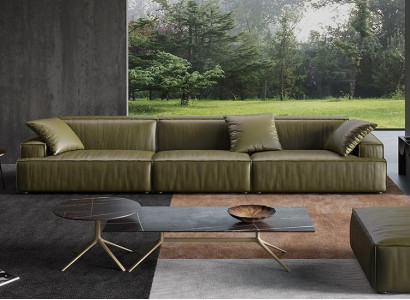 Ledersofa 6 Sitzer xxl Couch Big Sofa Lümmel Couchen Sofas Couchen Garnituren