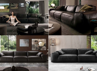 Sofagarnitur 3+2+1 Sitzer Wohnlandschaft Sofa Couch Sofas Polster Garnitur Leder