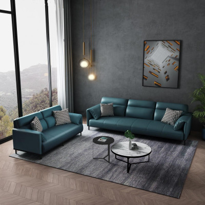 Design Wohnlandschaft Deko Sofagarnitur 3+2 Sitzer Ledersofa Wohnzimmer