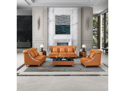 Designer Drei Sitzer Couch Sofa Polster Sitz 3er Leder Stoff Design Sofas