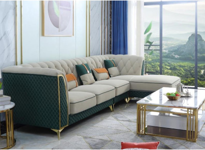 Design Ecksofa LForm Ledersofa Couch Wohnlandschaft Garnitur Design Modern Sofas