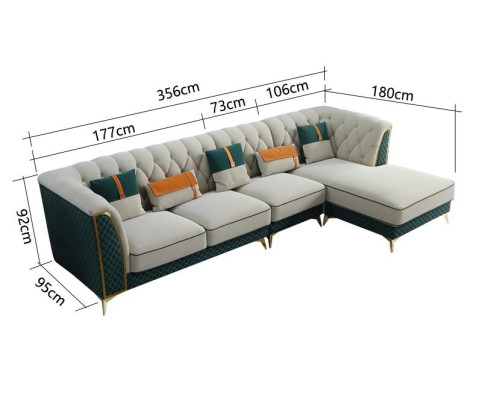 Design Ecksofa LForm Ledersofa Couch Wohnlandschaft Garnitur Design Modern Sofas