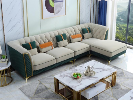 Design Ecksofa LForm Ledersofa Couch Wohnlandschaft Garnitur Design Modern Sofas