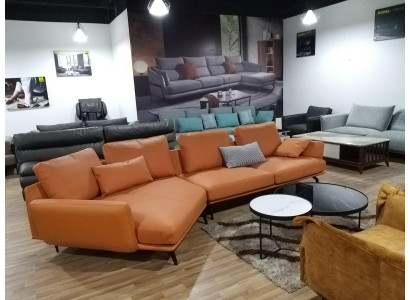 Ecke Ecksofa L-Form Wohnlandschaft Sofa Couch Polster Garnitur Leder Stoff Sofas