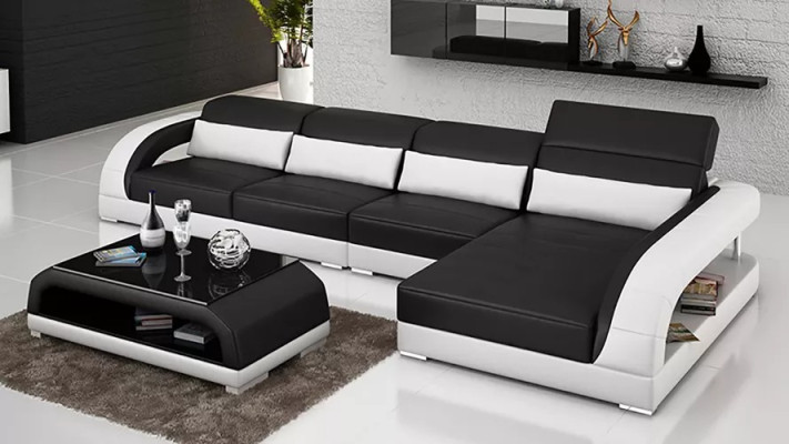 Lederpolster Design Ecksofa Eckcouch Couch Sofa L Form Wohnzimmer