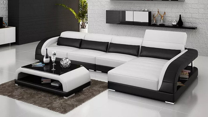 Lederpolster Design Ecksofa Eckcouch Couch Sofa L Form Wohnzimmer