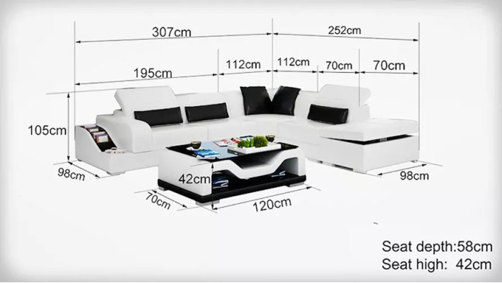 Garnitur Eckgarnitur Sofa Ledersofa Ecksofa Polster Polster Couch Wohnlandschaft
